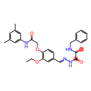 N-benzyl-2-(2-{4-[2-(3,5-dimethylanilino)-2-oxoethoxy]-3-ethoxybenzylidene}hydrazino)-2-oxoacetamide