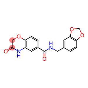 N-(1,3-benzodioxol-5-ylmethyl)-3-oxo-3,4-dihydro-2H-1,4-benzoxazine-6-carboxamide