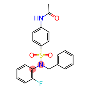 N-{4-[(benzyl-2-fluoroanilino)sulfonyl]phenyl}acetamide