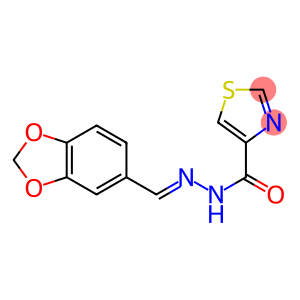 N'-(1,3-benzodioxol-5-ylmethylene)-1,3-thiazole-4-carbohydrazide