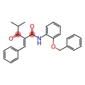 N-2-BENZYLOXYPHENYL A-BENZILIDENE ISOBUTYRYLACETAMIDE