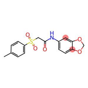 N-BENZO[3,4-D]1,3-DIOXOLEN-5-YL-2-((4-METHYLPHENYL)SULFONYL)ETHANAMIDE