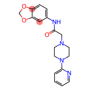 N-BENZO[D]1,3-DIOXOLEN-5-YL-2-(4-(2-PYRIDYL)PIPERAZINYL)ETHANAMIDE