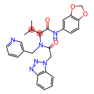 N-(1,3-BENZODIOXOL-5-YL)-2-[[2-(1H-1,2,3-BENZOTRIAZOL-1-YL)ACETYL](3-PYRIDINYLMETHYL)AMINO]-3-METHYLBUTANAMIDE