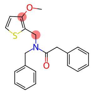 N-BENZYL-N-[(3-METHOXYTHIEN-2-YL)METHYL]-2-PHENYLACETAMIDE