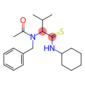 N-BENZYL-N-(1-[(CYCLOHEXYLAMINO)CARBOTHIOYL]-2-METHYLPROPYL)ACETAMIDE