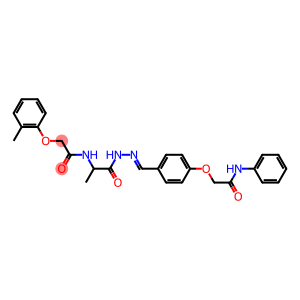 N-(2-{2-[4-(2-anilino-2-oxoethoxy)benzylidene]hydrazino}-1-methyl-2-oxoethyl)-2-(2-methylphenoxy)acetamide