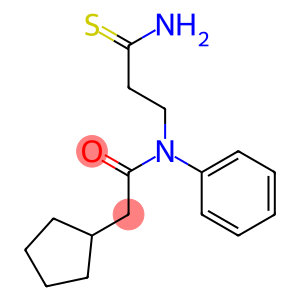 N-(3-amino-3-thioxopropyl)-2-cyclopentyl-N-phenylacetamide