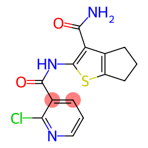 N-[3-(aminocarbonyl)-5,6-dihydro-4H-cyclopenta[b]thien-2-yl]-2-chloronicotinamide