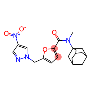 N-(1-adamantyl)-5-({4-nitro-1H-pyrazol-1-yl}methyl)-N-methyl-2-furamide