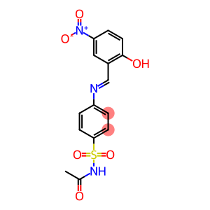 N-acetyl-4-{[(E)-(2-hydroxy-5-nitrophenyl)methylidene]amino}benzenesulfonamide