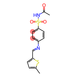 N-acetyl-4-{[(E)-(5-methyl-2-thienyl)methylidene]amino}benzenesulfonamide