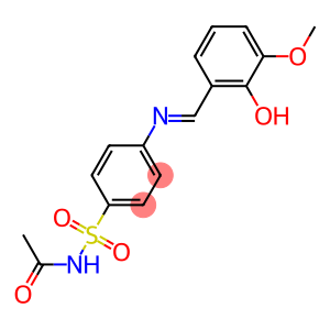 N-acetyl-4-{[(E)-(2-hydroxy-3-methoxyphenyl)methylidene]amino}benzenesulfonamide