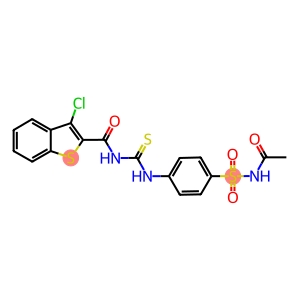 N-acetyl-4-[({[(3-chloro-1-benzothien-2-yl)carbonyl]amino}carbothioyl)amino]benzenesulfonamide