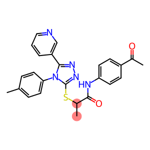 N-(4-acetylphenyl)-2-{[4-(4-methylphenyl)-5-pyridin-3-yl-4H-1,2,4-triazol-3-yl]sulfanyl}propanamide