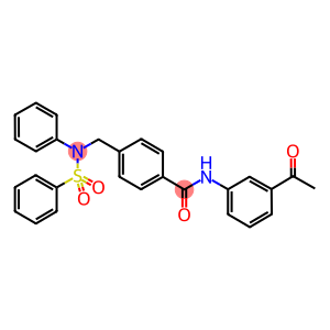 N-(3-acetylphenyl)-4-{[(phenylsulfonyl)anilino]methyl}benzamide