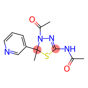 N-[4-acetyl-5-methyl-5-(3-pyridinyl)-4,5-dihydro-1,3,4-thiadiazol-2-yl]acetamide