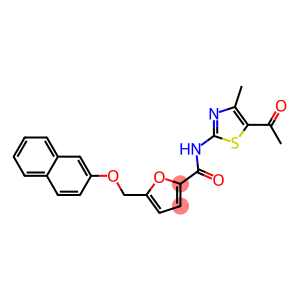 N-(5-acetyl-4-methyl-1,3-thiazol-2-yl)-5-[(2-naphthyloxy)methyl]-2-furamide