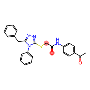 N-(4-acetylphenyl)-2-{[4-phenyl-5-(phenylmethyl)-4H-1,2,4-triazol-3-yl]sulfanyl}acetamide