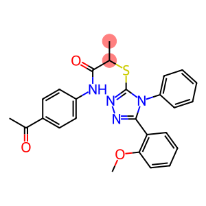 N-(4-acetylphenyl)-2-{[5-(2-methoxyphenyl)-4-phenyl-4H-1,2,4-triazol-3-yl]sulfanyl}propanamide