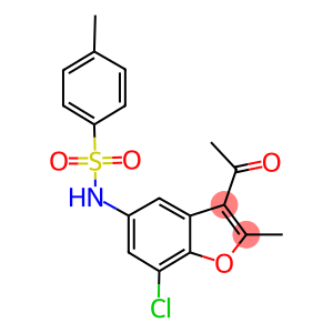 N-(3-acetyl-7-chloro-2-methyl-1-benzofuran-5-yl)-4-methylbenzenesulfonamide