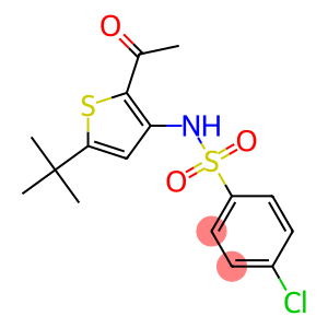 N1-[2-acetyl-5-(tert-butyl)-3-thienyl]-4-chlorobenzene-1-sulfonamide