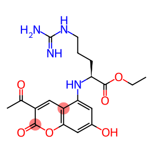 N-(3-ACETYL-7-HYDROXYCOUMARIN-5-AMIDO)-ARGININE ETHYL ESTER