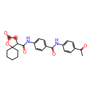 N-{4-[(4-ACETYLANILINO)CARBONYL]PHENYL}-2-OXO-1-OXASPIRO[4.5]DECANE-4-CARBOXAMIDE