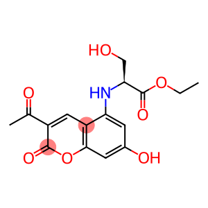 N-(3-ACETYL-7-HYDROXYCOUMARIN-5-AMIDO)-SERINE ETHYL ESTER