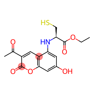 N-(3-ACETYL-7-HYDROXYCOUMARIN-5-AMIDO)-CYSTEINE ETHYL ESTER