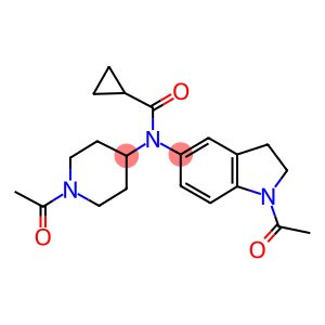 N-(1-ACETYL-2,3-DIHYDRO-(1H)-INDOL-5-YL)-N-(1-ACETYLPIPERIDIN-4-YL)CYCLOPROPANECARBOXAMIDE