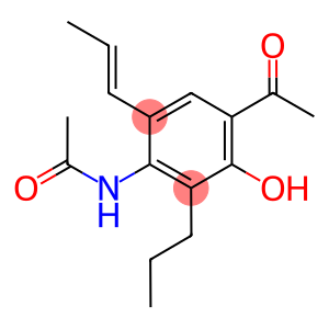 N1-(4-ACETYL-3-HYDROXY-6-PROP-1-ENYL-2-PROPYLPHENYL)ACETAMIDE