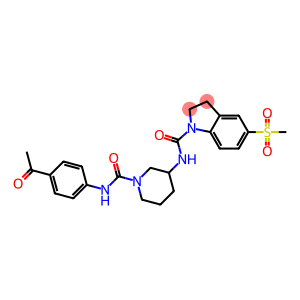 N-(1-([(4-ACETYLPHENYL)AMINO]CARBONYL)PIPERIDIN-3-YL)-5-(METHYLSULFONYL)INDOLINE-1-CARBOXAMIDE