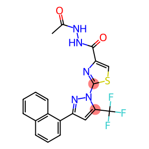 N'-ACETYL-2-[3-(1-NAPHTHYL)-5-(TRIFLUOROMETHYL)-1H-PYRAZOL-1-YL]-1,3-THIAZOLE-4-CARBOHYDRAZIDE