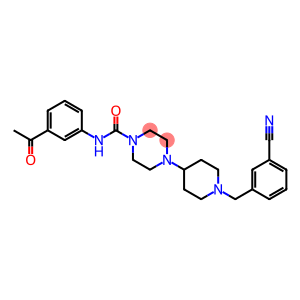 N-(3-ACETYLPHENYL)-4-[1-(3-CYANOBENZYL)PIPERIDIN-4-YL]PIPERAZINE-1-CARBOXAMIDE