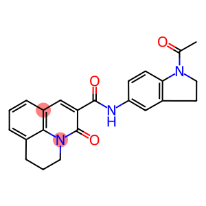 N-(1-ACETYL-2,3-DIHYDRO-(1H)-INDOL-5-YL)-2,3-DIHYDRO-5-OXO-(1H,5H)-BENZO[IJ]QUINOLIZINE-6-CARBOXAMIDE