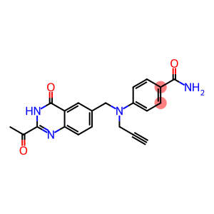 4-[N-[(2-Acetyl-3,4-dihydro-4-oxoquinazolin)-6-ylmethyl]-N-(2-propynyl)amino]benzamide