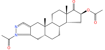 (5α,16β)-N-Acetyl-16-acetyloxy-2'H-androst-2-eno[3,2-c]pyrazol-17-one