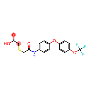 2-[(2-oxo-2-{4-[4-(trifluoromethoxy)phenoxy]anilino}ethyl)thio]acetic acid