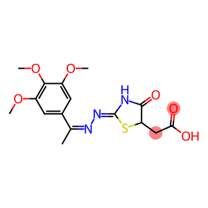 (4-oxo-2-{[1-(3,4,5-trimethoxyphenyl)ethylidene]hydrazono}-1,3-thiazolidin-5-yl)acetic acid