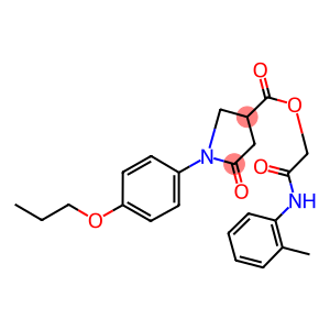 2-oxo-2-(2-toluidino)ethyl 5-oxo-1-(4-propoxyphenyl)-3-pyrrolidinecarboxylate