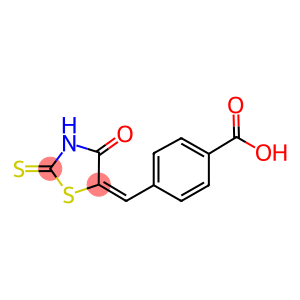 4-[(4-oxo-2-thioxo-1,3-thiazolidin-5-ylidene)methyl]benzoic acid