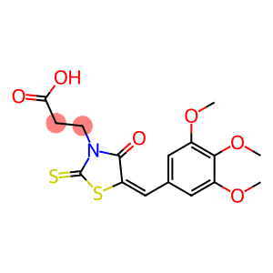 3-[4-oxo-2-thioxo-5-(3,4,5-trimethoxybenzylidene)-1,3-thiazolidin-3-yl]propanoic acid