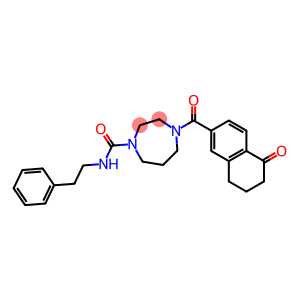 4-[(5-OXO-5,6,7,8-TETRAHYDRONAPHTHALEN-2-YL)CARBONYL]-N-(2-PHENYLETHYL)-1,4-DIAZEPANE-1-CARBOXAMIDE