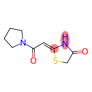 2-(2-oxo-2-tetrahydro-1H-pyrrol-1-ylethylidene)-1,3-thiazolan-4-one