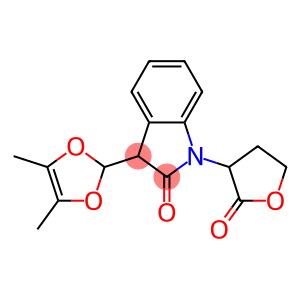 1-(2-oxotetrahydro-3-furanyl)-3-(4',5'-dimethyl-1',3'-dioxolynyl)-1,3-dihydro-2H-indol-2-one