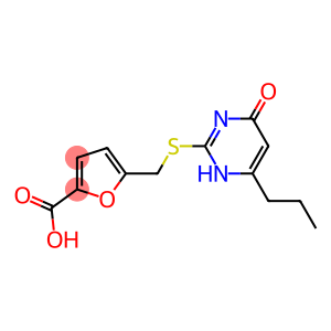 5-{[(4-oxo-6-propyl-1,4-dihydropyrimidin-2-yl)thio]methyl}-2-furoic acid