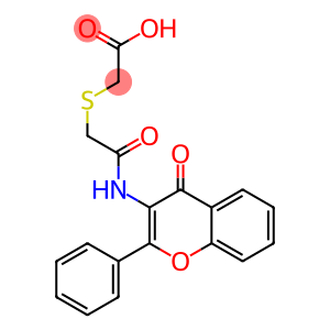 2-({2-oxo-2-[(4-oxo-2-phenyl-4H-chromen-3-yl)amino]ethyl}thio)acetic acid