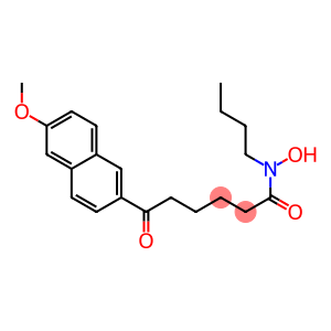 6-Oxo-N-butyl-6-[6-methoxy-2-naphtyl]hexanehydroxamic acid