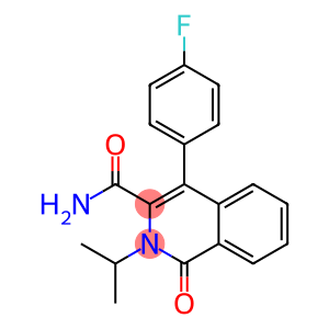 1-Oxo-2-isopropyl-4-(4-fluorophenyl)-1,2-dihydroisoquinoline-3-carboxamide
